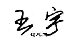 朱錫榮王宇草書個性簽名怎么寫