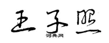 曾慶福王子照草書個性簽名怎么寫