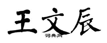 翁闓運王文辰楷書個性簽名怎么寫