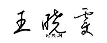 梁錦英王曉雯草書個性簽名怎么寫