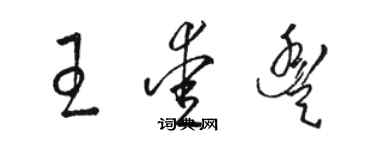 駱恆光王愛豐草書個性簽名怎么寫