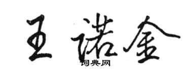 駱恆光王諾金行書個性簽名怎么寫