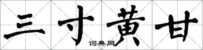 翁闓運三寸黃甘楷書怎么寫