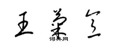 梁錦英王菊意草書個性簽名怎么寫