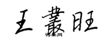 王正良王叢旺行書個性簽名怎么寫