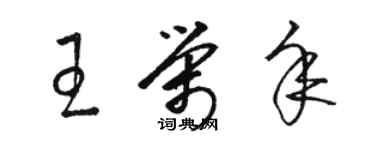 駱恆光王榮年草書個性簽名怎么寫