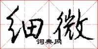 錢沛雲細微行書怎么寫