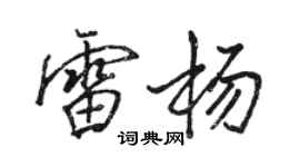 駱恆光雷楊行書個性簽名怎么寫