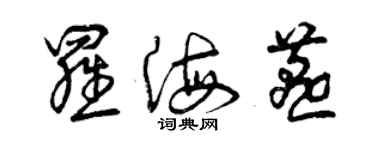 曾慶福羅海燕草書個性簽名怎么寫