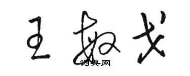 駱恆光王敏戈草書個性簽名怎么寫