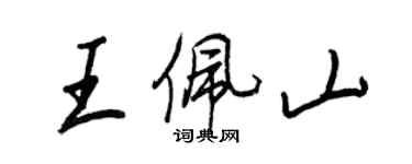 王正良王佩山行書個性簽名怎么寫