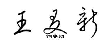 梁錦英王友新草書個性簽名怎么寫