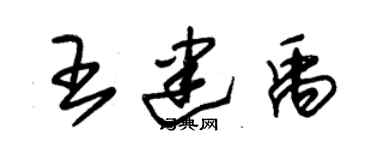 朱錫榮王建禹草書個性簽名怎么寫