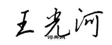 王正良王光河行書個性簽名怎么寫