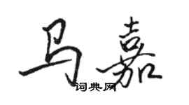駱恆光馬嘉行書個性簽名怎么寫