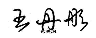 朱錫榮王丹彤草書個性簽名怎么寫