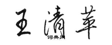 駱恆光王清苹行書個性簽名怎么寫