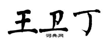 翁闓運王衛丁楷書個性簽名怎么寫