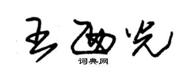 朱錫榮王西光草書個性簽名怎么寫