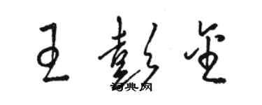 駱恆光王彭金草書個性簽名怎么寫