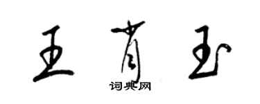 梁錦英王肖玉草書個性簽名怎么寫