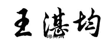 胡問遂王湛均行書個性簽名怎么寫