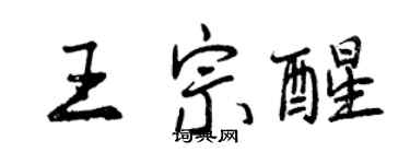 曾慶福王宗醒行書個性簽名怎么寫