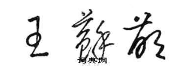 駱恆光王蘇萌草書個性簽名怎么寫