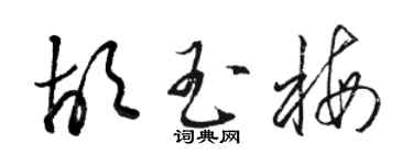 駱恆光胡玉梅草書個性簽名怎么寫