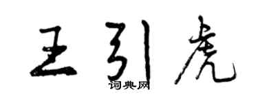 曾慶福王引虎行書個性簽名怎么寫