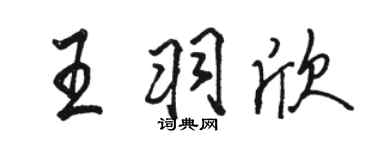 駱恆光王羽欣行書個性簽名怎么寫
