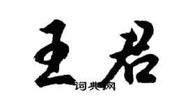 胡問遂王君行書個性簽名怎么寫