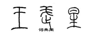 陳墨王武星篆書個性簽名怎么寫