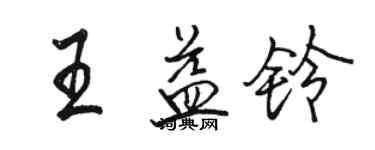 駱恆光王益鈴行書個性簽名怎么寫