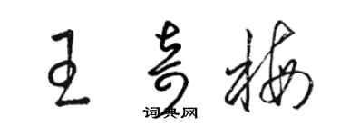 駱恆光王奇梅草書個性簽名怎么寫