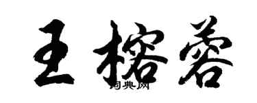 胡問遂王榕蓉行書個性簽名怎么寫