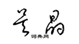 梁錦英吳晶草書個性簽名怎么寫