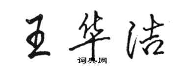 駱恆光王華潔行書個性簽名怎么寫