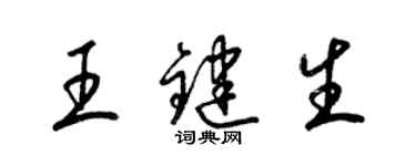 梁錦英王鍵生草書個性簽名怎么寫