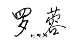 駱恆光羅蓉行書個性簽名怎么寫