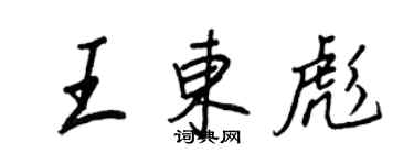 王正良王東彪行書個性簽名怎么寫