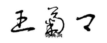 曾慶福王菊卿草書個性簽名怎么寫