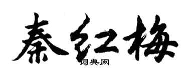 胡問遂秦紅梅行書個性簽名怎么寫