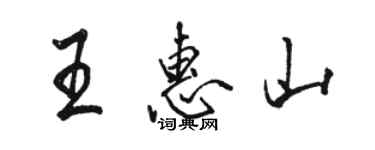 駱恆光王惠山行書個性簽名怎么寫