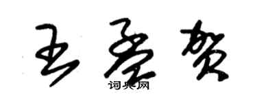 朱錫榮王孟賀草書個性簽名怎么寫