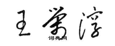 駱恆光王榮淳草書個性簽名怎么寫