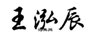 胡問遂王泓辰行書個性簽名怎么寫