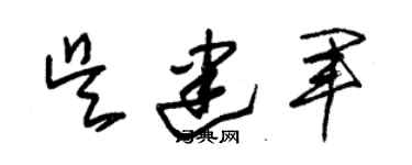 朱錫榮吳建軍草書個性簽名怎么寫