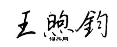 王正良王煦鈞行書個性簽名怎么寫