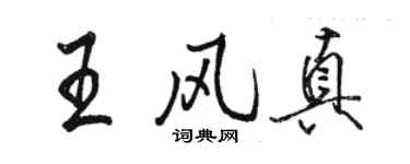 駱恆光王風真行書個性簽名怎么寫